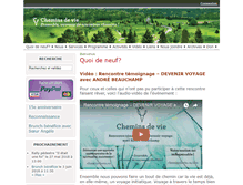 Tablet Screenshot of cheminsdevie.ca